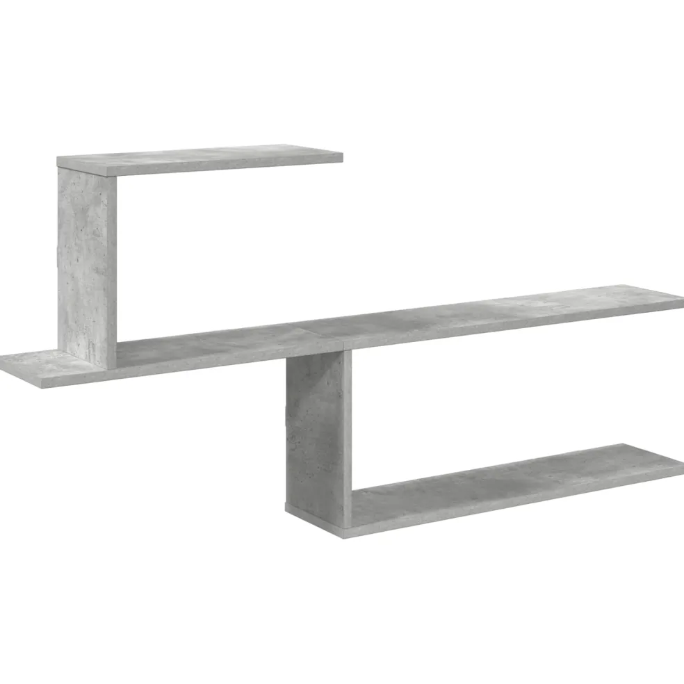 vidaXL Wandplank Betongrijs 122 x 18 x 60 cm Bewerkt hout