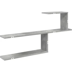 vidaXL Wandplank Betongrijs 122 x 18 x 60 cm Bewerkt hout