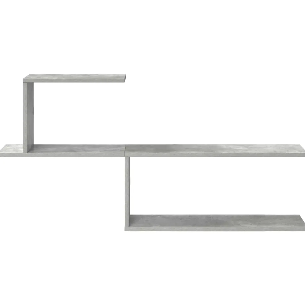 vidaXL Wandplank Betongrijs 122 x 18 x 60 cm Bewerkt hout