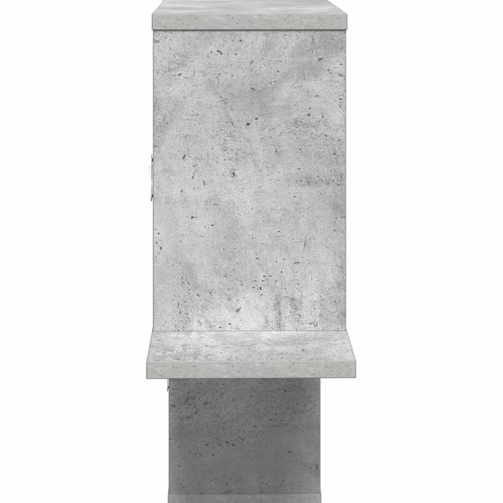vidaXL Wandplank Betongrijs 122 x 18 x 60 cm Bewerkt hout