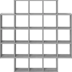 vidaXL Wandplank Grijs Sonoma 100 x 13 x 100 cm Bewerkt hout