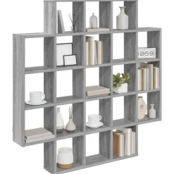 vidaXL Wandplank Grijs Sonoma 100 x 13 x 100 cm Bewerkt hout