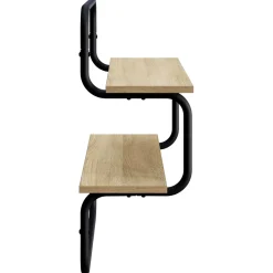 vidaXL Wandplank met 2 niveaus Sonoma Eiken 80 x 24,5 x 61 cm