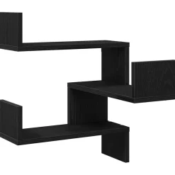 vidaXL Wandplank Muurmontage Zwart Eiken 40 x 40 x 49,5 cm