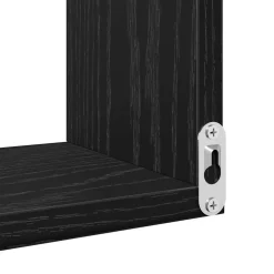 vidaXL Wandplank Muurmontage Zwart Eiken 40 x 40 x 49,5 cm