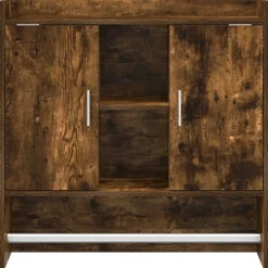 vidaXL Wandplank Muurmontage Gerookt eiken 80 x 36 x 80 cm