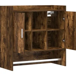 vidaXL Wandplank Muurmontage Gerookt eiken 80 x 36 x 80 cm