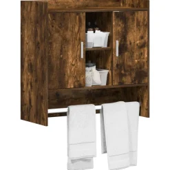vidaXL Wandplank Muurmontage Gerookt eiken 80 x 36 x 80 cm