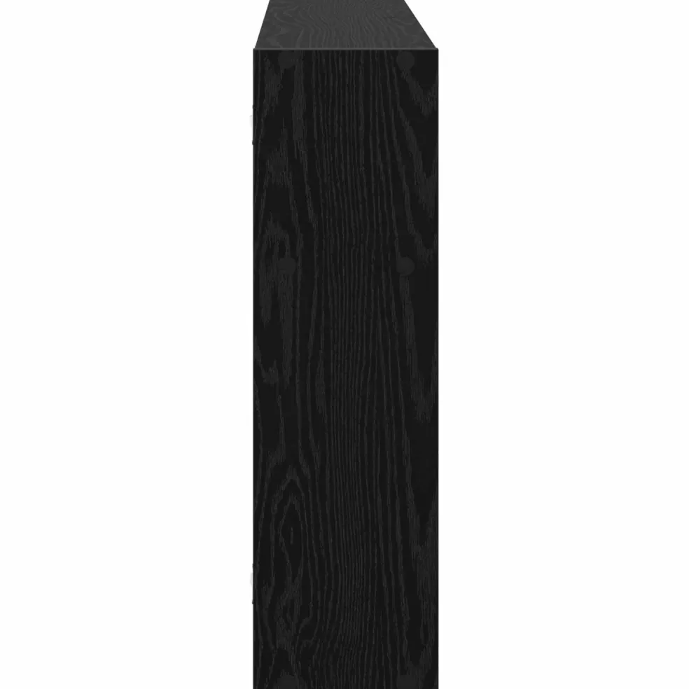 vidaXL Wandplank Muurmontage Zwart eiken 95 x 20 x 69,5 cm