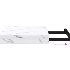 vidaXL Wandplank Muurmontage Wit Marmer 23 x 23,5 x 3,8 cm