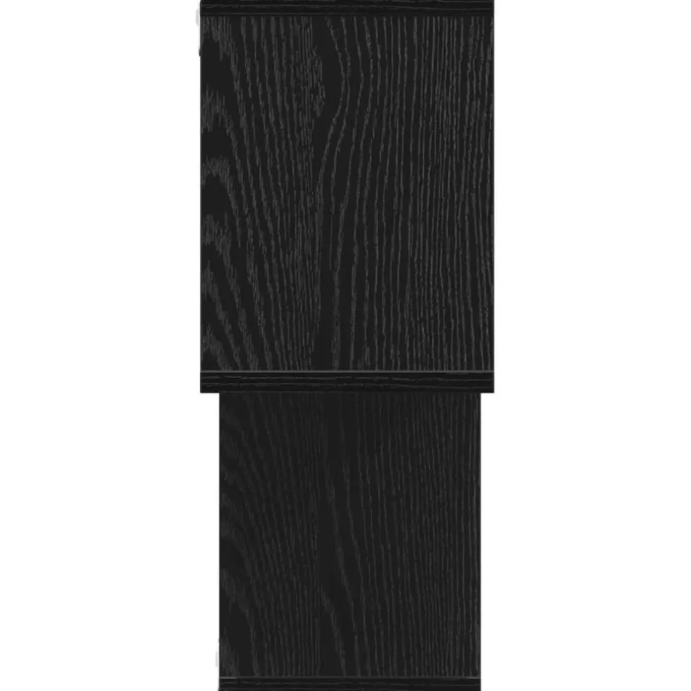 vidaXL Wandplank Muurmontage Zwart Bewerkt hout