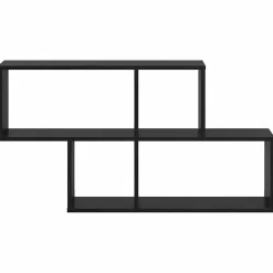 vidaXL Wandplank Muurmontage Zwart Bewerkt hout