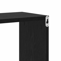 vidaXL Wandplank Muurmontage Zwart Bewerkt hout