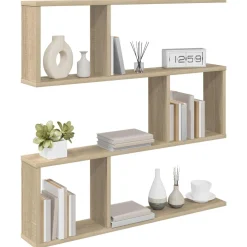 vidaXL Wandplank Sonoma Eiken 122 x 18 x 60 cm Bewerkt hout