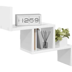 vidaXL Wandplank Wit 48 x 15 x 42 cm Bewerkt hout