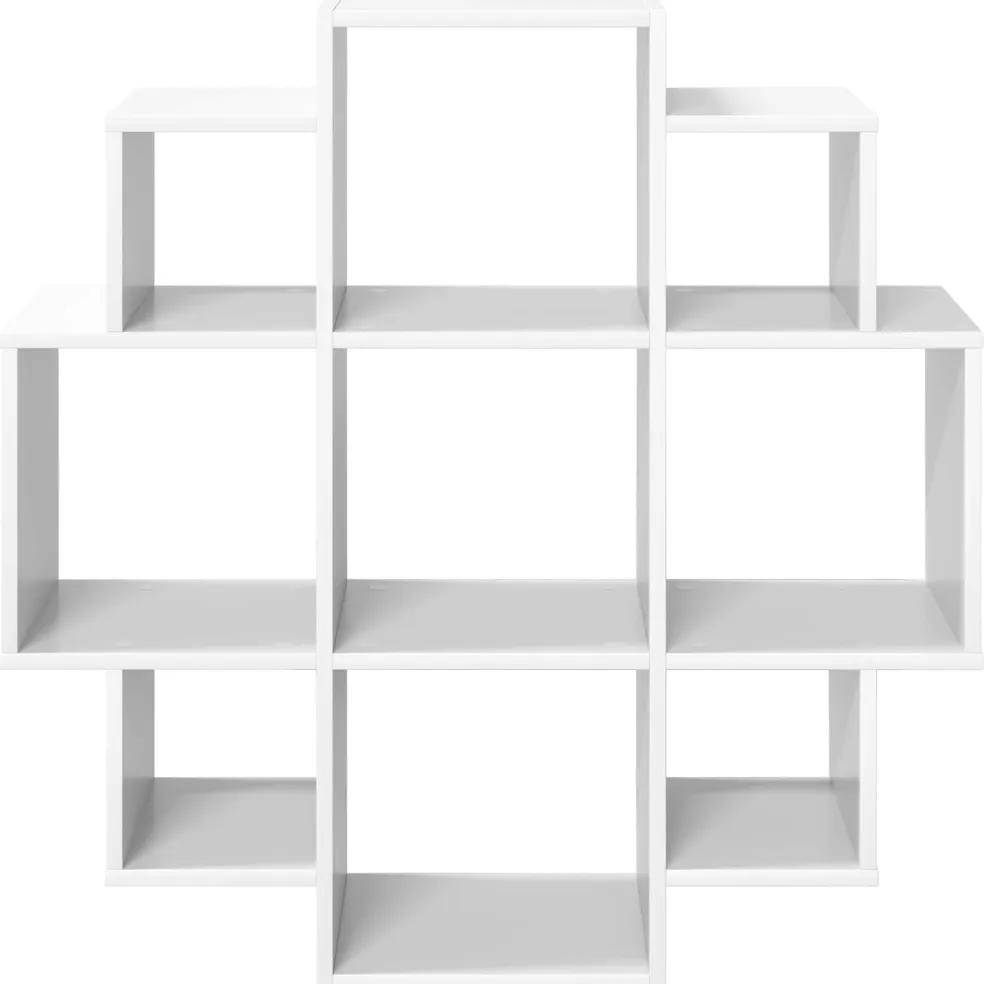 vidaXL Wandplank Wit 90 x 25 x 90 cm Bewerkt hout