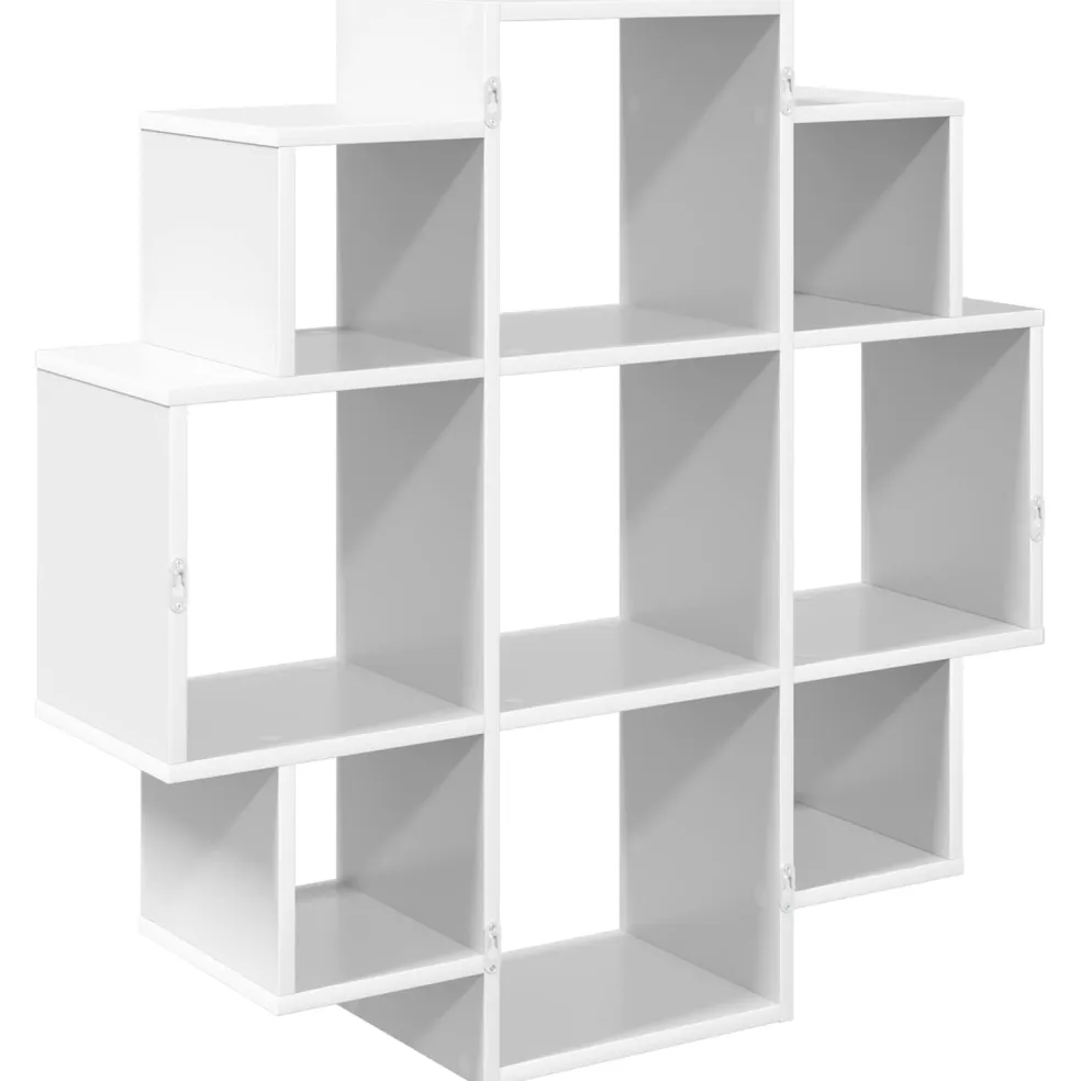 vidaXL Wandplank Wit 90 x 25 x 90 cm Bewerkt hout