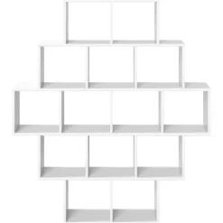 vidaXL Wandplank Wit 120 x 20 x 136 cm Bewerkt hout