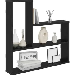 vidaXL Wandplank Zwart eiken 60 x 11 x 60 cm Bewerkt hout