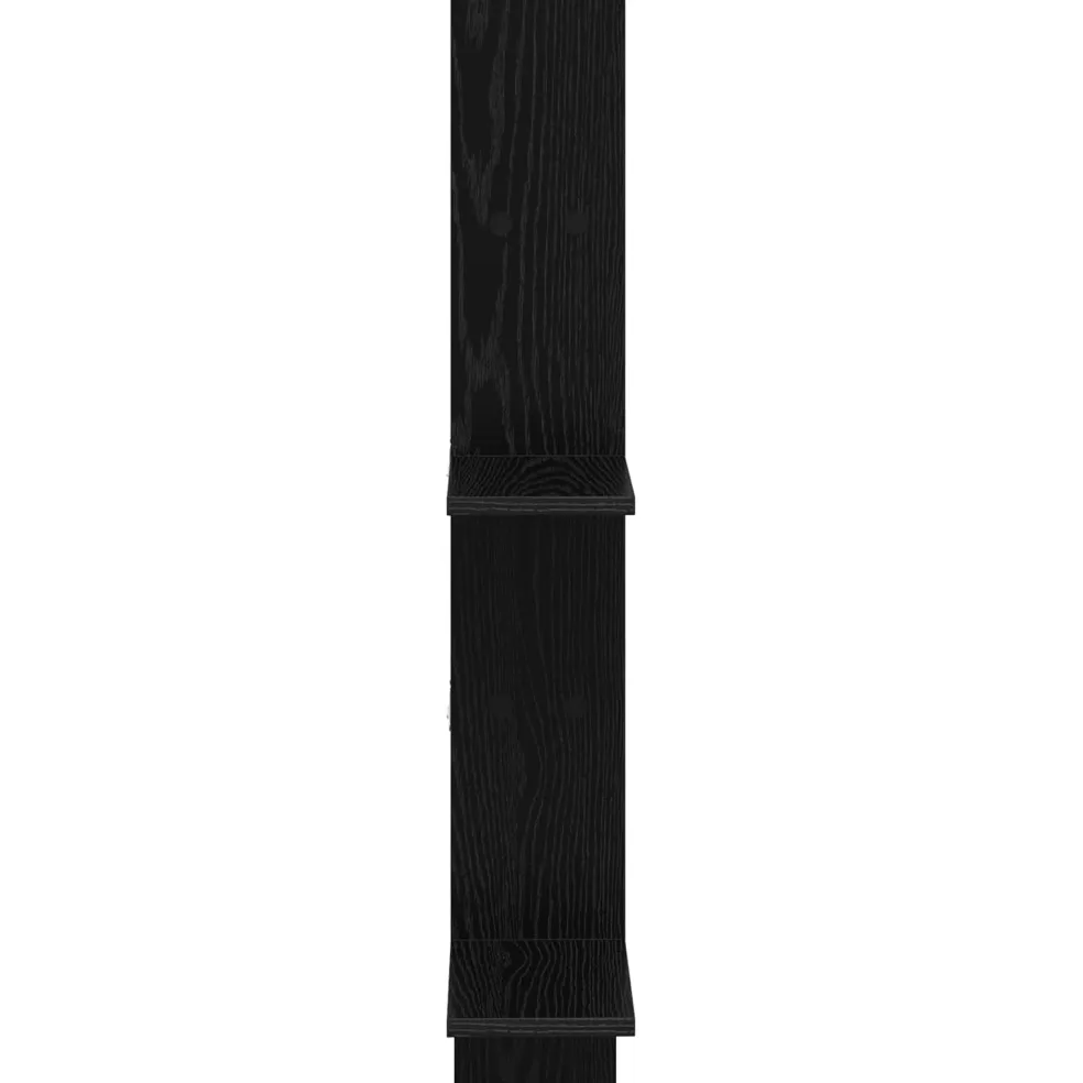 vidaXL Wandplank Zwart eiken 61 x 15 x 102 cm Bewerkt hout