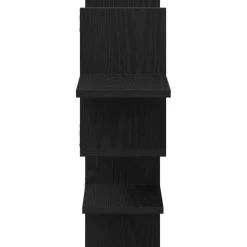 vidaXL Wandplank Zwart Eiken 124,5x18x60,5 cm Bewerkt Hout