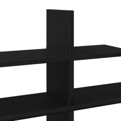 vidaXL Wandplank Zwart Eiken 124,5x18x60,5 cm Bewerkt Hout