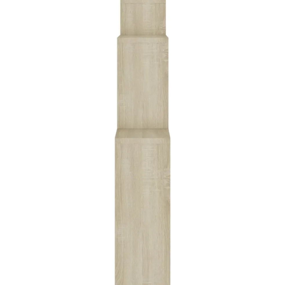vidaXL Wandschap kubus 80x15x78,5 cm bewerkt hout sonoma eiken