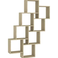 vidaXL Wandschap kubus 90x15x119 cm bewerkt hout sonoma eikenkleurig