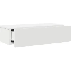 vidaXL Wandschap met lades 60x26,5x15 cm bewerkt hout wit