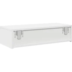 vidaXL Wandschap met lades 60x26,5x15 cm bewerkt hout wit