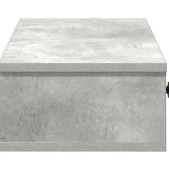 vidaXL Wandschap met lades 60x28x15 cm bewerkt hout betongrijs