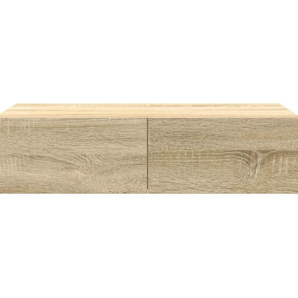 vidaXL Wandschap met lades 60x26,5x15cm bewerkt hout sonoma eikenkleur