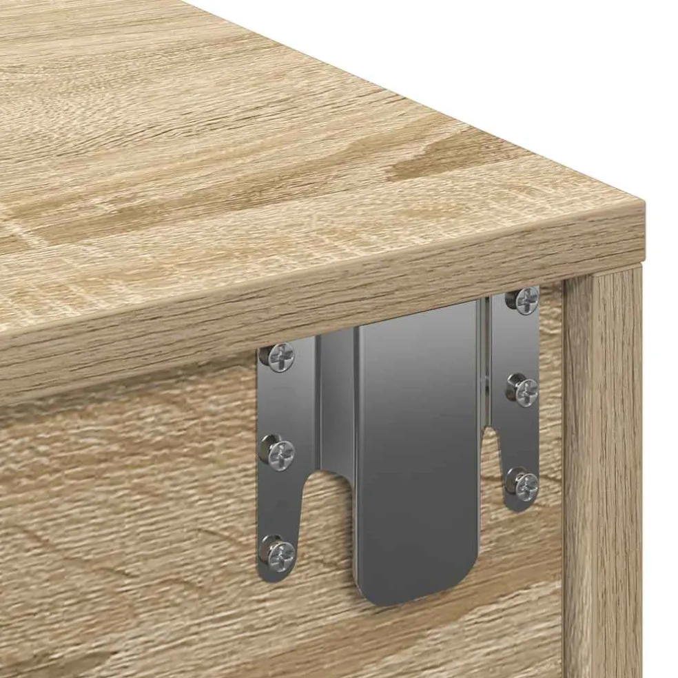 vidaXL Wandschap met lades 60x26,5x15cm bewerkt hout sonoma eikenkleur