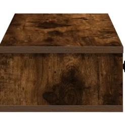 vidaXL Wandschap met lades 60x28x15 cm bewerkt hout gerookt eikenkleur
