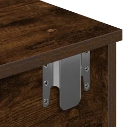 vidaXL Wandschap met lades 60x28x15 cm bewerkt hout gerookt eikenkleur