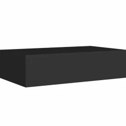 vidaXL Wandschap met lade 40x23,5x10 cm MDF zwart