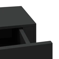 vidaXL Wandschap met lade 40x23,5x10 cm MDF zwart