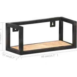 vidaXL Wandschappen 2 st 40 cm ruw mangohout