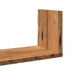 vidaXL Wandschappen 3 st 58x18x18 cm bewerkt hout oud houtkleurig