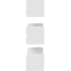 vidaXL Wandschappen 3 st 58x18x18 cm bewerkt hout wit