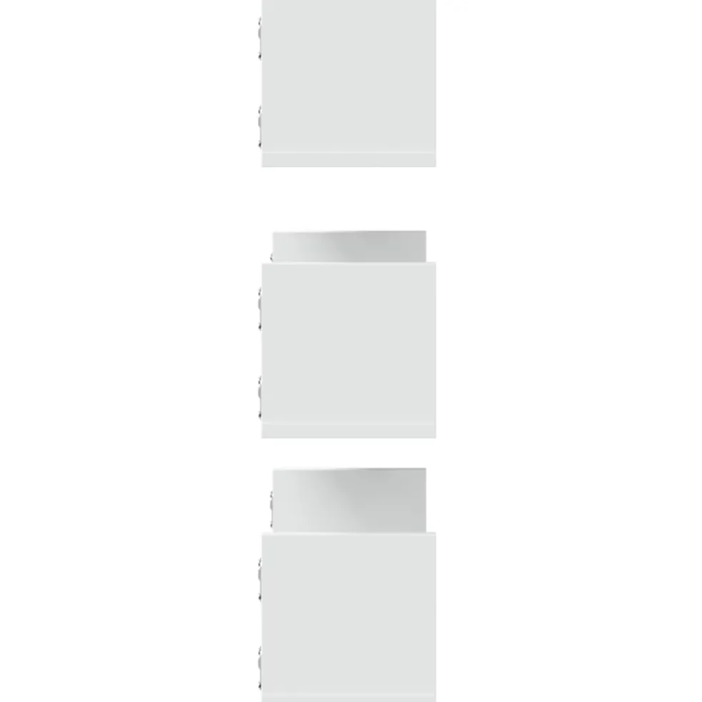vidaXL Wandschappen 3 st 58x18x18 cm bewerkt hout wit