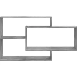 vidaXL Wandschappen 104x20x58,5 cm bewerkt hout betongrijs