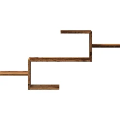 vidaXL Wandschap 104x15x49 cm bewerkt hout oud houtkleurig