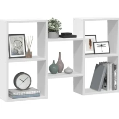 vidaXL Wandschap 96x18x60 cm bewerkt hout wit