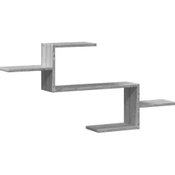 vidaXL Wandschap 104x15x49 cm bewerkt hout grijs sonoma eikenkleurig