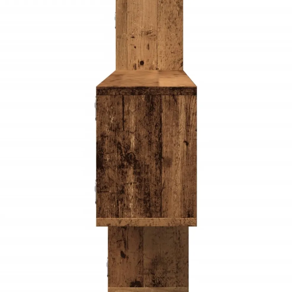 vidaXL Wandschap 167,5x18x68 cm bewerkt hout oud houtkleurig