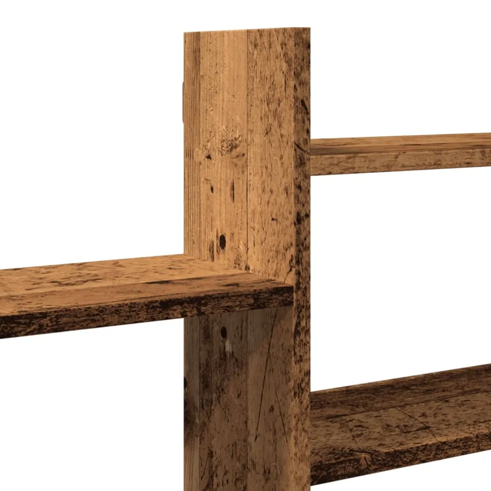 vidaXL Wandschap 167,5x18x68 cm bewerkt hout oud houtkleurig