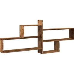 vidaXL Wandschap 167,5x18x68 cm bewerkt hout oud houtkleurig
