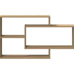 vidaXL Wandschap 104x20x58,5 cm bewerkt hout artisanaal eikenkleurig