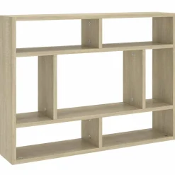 vidaXL Wandschap 75x16x55 cm bewerkt hout sonoma eikenkleurig